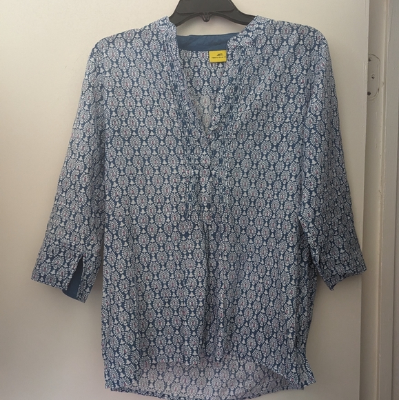 Roberta Roller Rabbit - Blue and white fish print tunic top, size M, NWOT - Picture 1 of 4